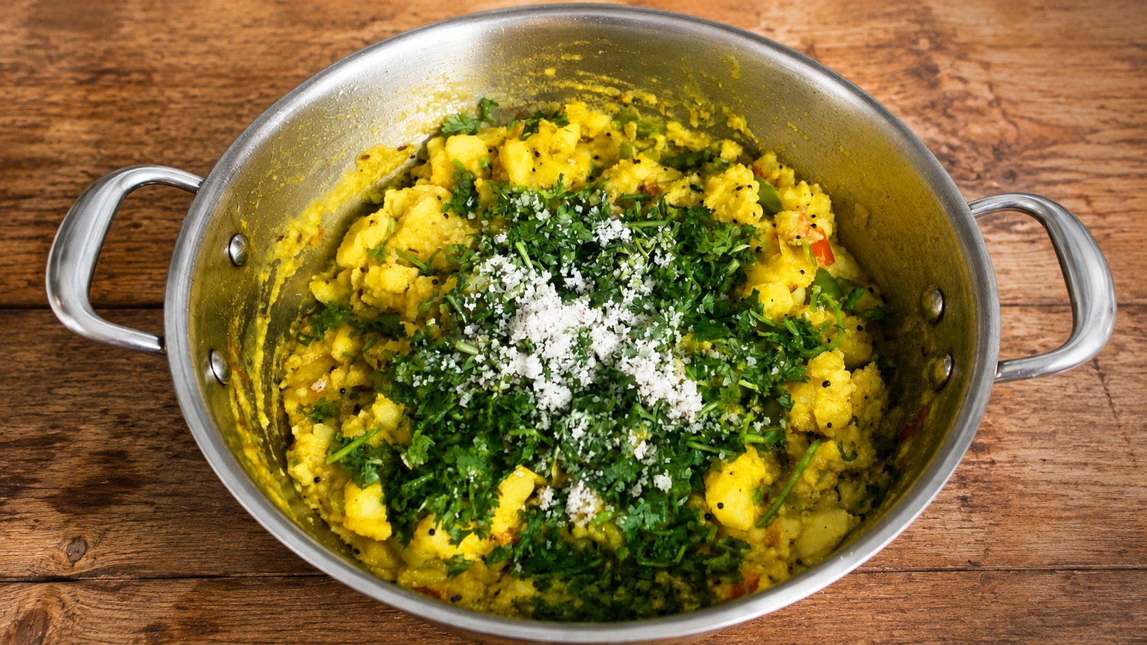 Homestyle Potato Capsicum Bhaji Recipe