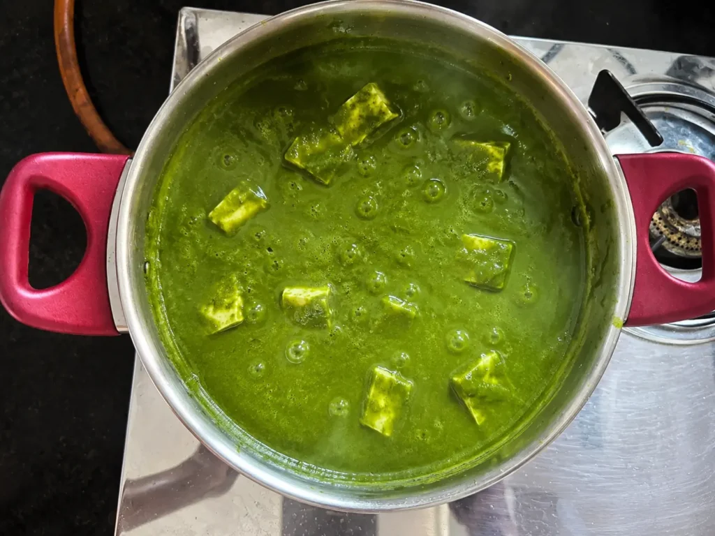 Step 9 — Palak Paneer Recipe | Spinach Paneer Curry