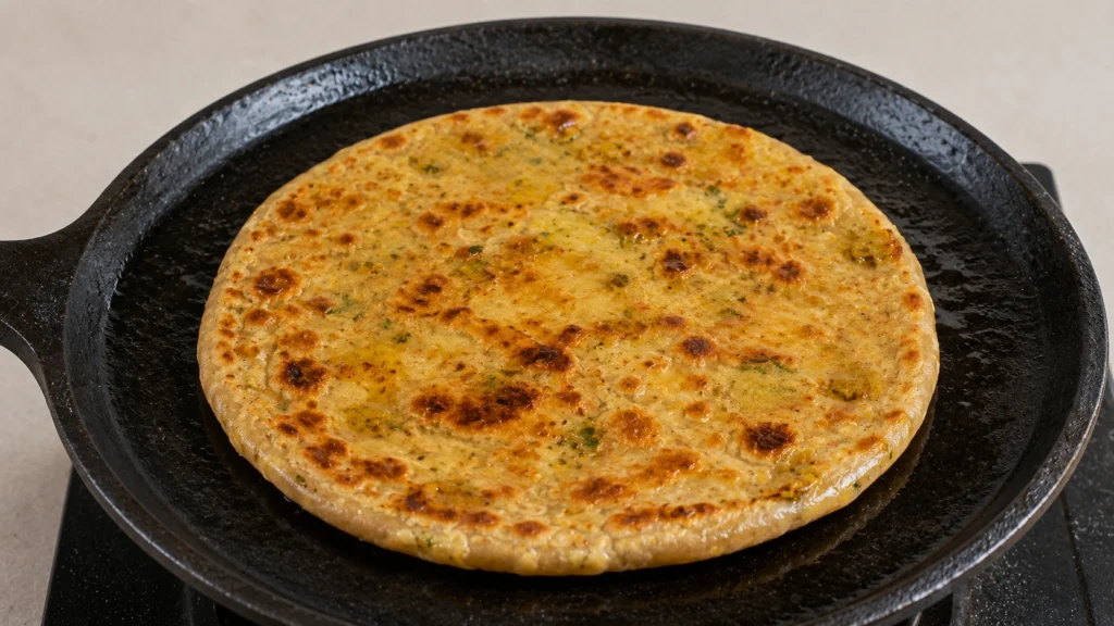 Step 6 — Aloo Paratha with Curd Recipe | Stuffed Potato Paratha