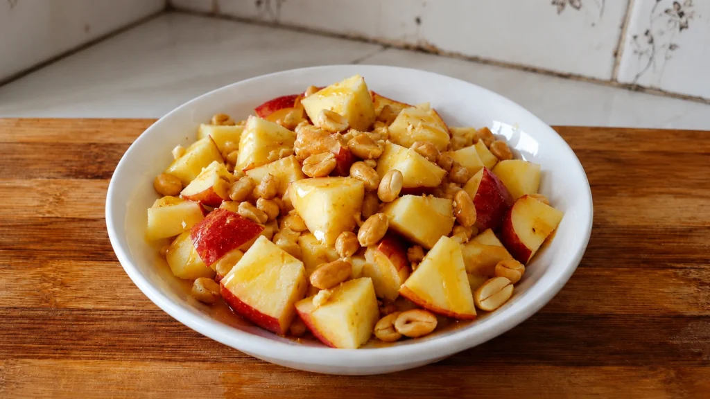 Step 3 — Apple and Peanut Bowl Recipe | Easy Healthy Snack Bowl