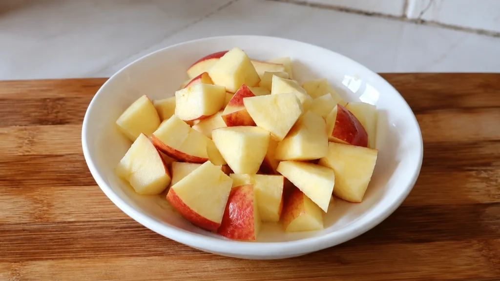 Step 1 — Apple and Peanut Bowl Recipe | Easy Healthy Snack Bowl