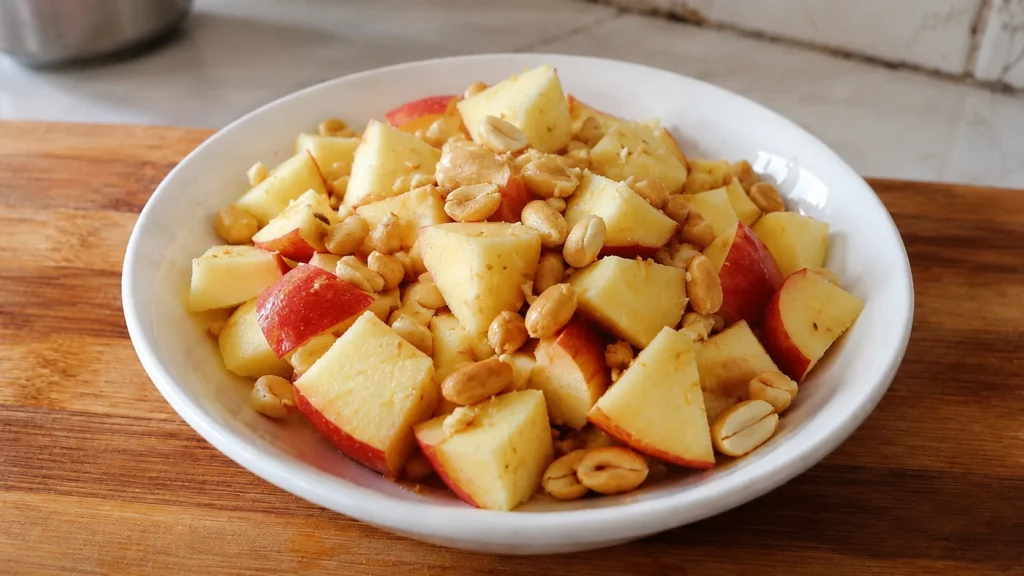 Step 2 — Apple and Peanut Bowl Recipe | Easy Healthy Snack Bowl