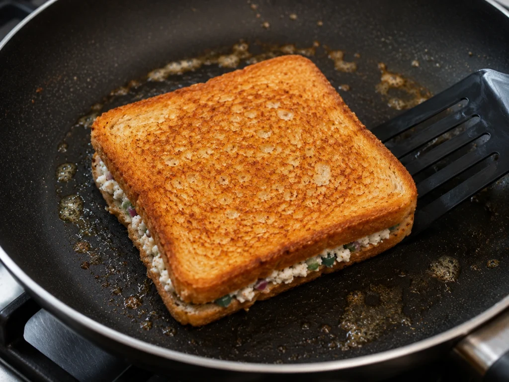 Step 5 — Paneer Vegetable Sandwich Recipe | Easy Toasted Paneer Sandwich