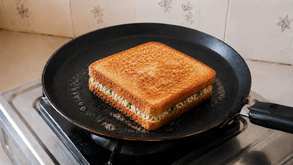 Step 6 — Paneer Vegetable Sandwich Recipe | Easy Paneer Sandwich