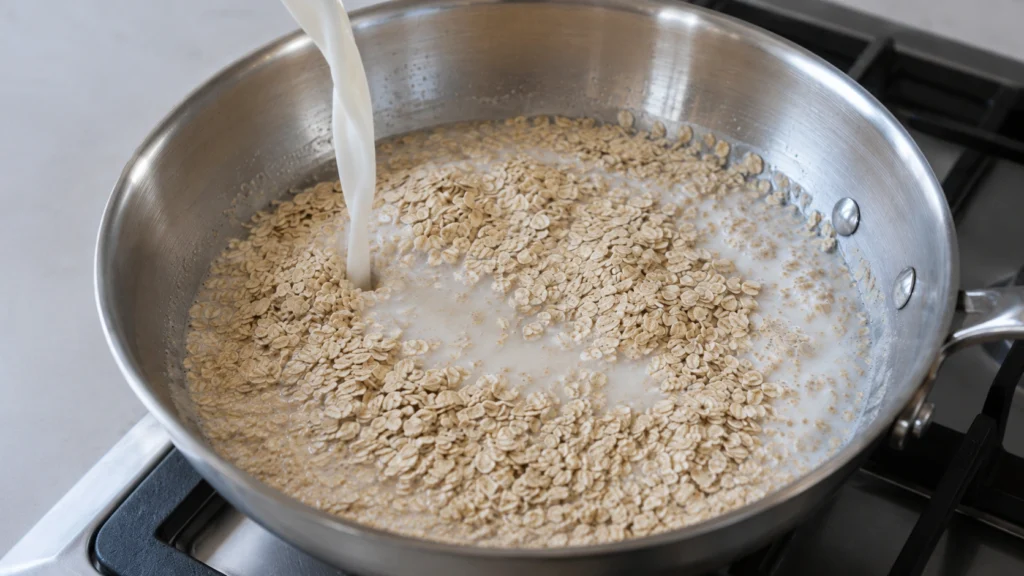 Step 1 — Oats Porridge Recipe | Healthy Breakfast Oats Bowl